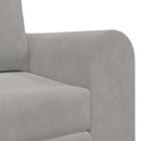 Sovesofa Lysegrå 148 x 71 x 83 cm Fløjl