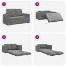Sovesofa Mørkegrå 148 x 71 x 83 cm Fløjl