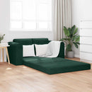 Sovesofa Mørkegrøn 148 x 71 x 83 cm Fløjl