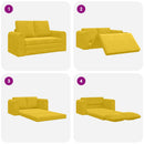 Sovesofa Gul 148 x 71 x 83 cm Fløjl