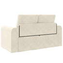 Sovesofa Creme 148 x 71 x 83 cm Fløjl