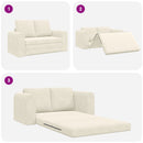 Sovesofa Creme 148 x 71 x 83 cm Fløjl