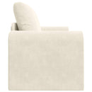 Sovesofa Creme 148 x 71 x 83 cm Fløjl