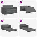 Sovesofa 110cm Mørkegrå Stof