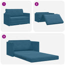 Sovesofa Blå 124 x 71 x 78 cm Fløjl