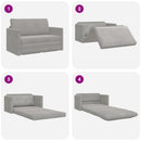 Sovesofa Lysegrå 124 x 71 x 78 cm Fløjl