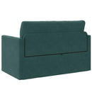 Sovesofa Mørkegrøn 124 x 71 x 78 cm Fløjl