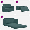 Sovesofa Mørkegrøn 124 x 71 x 78 cm Fløjl