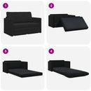 Sovesofa Sort 124 x 71 x 78 cm Fløjl