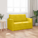 Sovesofa Solsikke gul 124 x 71 x 78 cm Fløjl