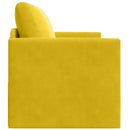 Sovesofa Solsikke gul 124 x 71 x 78 cm Fløjl