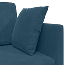 Gulvsovesofa Blå 213 x 70 x 77 cm Fløjl