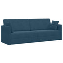 Gulvsovesofa Blå 213 x 70 x 77 cm Fløjl