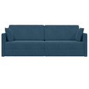 Gulvsovesofa Blå 213 x 70 x 77 cm Fløjl