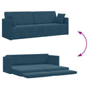 Gulvsovesofa Blå 213 x 70 x 77 cm Fløjl