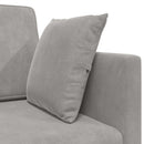 Gulvsovesofa Lysegrå 213 x 70 x 77 cm Fløjl