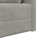 Gulvsovesofa Lysegrå 213 x 70 x 77 cm Fløjl