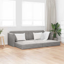 Gulvsovesofa Lysegrå 213 x 70 x 77 cm Fløjl