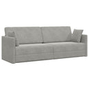 Gulvsovesofa Lysegrå 213 x 70 x 77 cm Fløjl