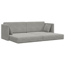 Gulvsovesofa Lysegrå 213 x 70 x 77 cm Fløjl
