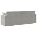 Gulvsovesofa Lysegrå 213 x 70 x 77 cm Fløjl