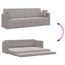 Gulvsovesofa Lysegrå 213 x 70 x 77 cm Fløjl