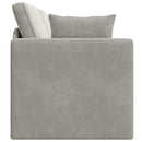 Gulvsovesofa Lysegrå 213 x 70 x 77 cm Fløjl