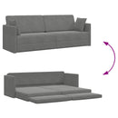 Gulvsovesofa Mørkegrå 213 x 70 x 77 cm Fløjl