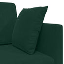 Gulvsovesofa Mørkegrøn 213 x 70 x 77 cm Fløjl