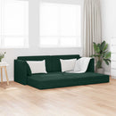 Gulvsovesofa Mørkegrøn 213 x 70 x 77 cm Fløjl