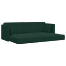 Gulvsovesofa Mørkegrøn 213 x 70 x 77 cm Fløjl