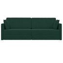 Gulvsovesofa Mørkegrøn 213 x 70 x 77 cm Fløjl
