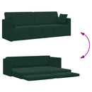 Gulvsovesofa Mørkegrøn 213 x 70 x 77 cm Fløjl