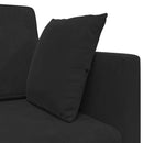 Gulvsovesofa Sort 213 x 70 x 77 cm Fløjl