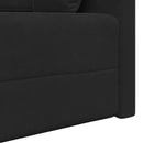 Gulvsovesofa Sort 213 x 70 x 77 cm Fløjl