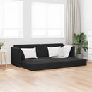 Gulvsovesofa Sort 213 x 70 x 77 cm Fløjl