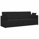 Gulvsovesofa Sort 213 x 70 x 77 cm Fløjl