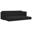 Gulvsovesofa Sort 213 x 70 x 77 cm Fløjl
