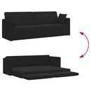 Gulvsovesofa Sort 213 x 70 x 77 cm Fløjl