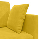 Gulvsovesofa Gul 213 x 70 x 77 cm Fløjl