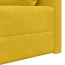 Gulvsovesofa Gul 213 x 70 x 77 cm Fløjl