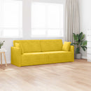 Gulvsovesofa Gul 213 x 70 x 77 cm Fløjl