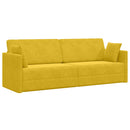 Gulvsovesofa Gul 213 x 70 x 77 cm Fløjl