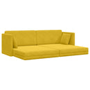 Gulvsovesofa Gul 213 x 70 x 77 cm Fløjl