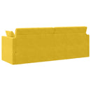 Gulvsovesofa Gul 213 x 70 x 77 cm Fløjl