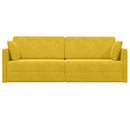 Gulvsovesofa Gul 213 x 70 x 77 cm Fløjl