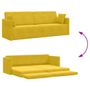 Gulvsovesofa Gul 213 x 70 x 77 cm Fløjl