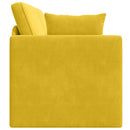 Gulvsovesofa Gul 213 x 70 x 77 cm Fløjl