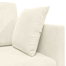 Gulvsovesofa Creme 213 x 70 x 77 cm Fløjl