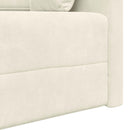 Gulvsovesofa Creme 213 x 70 x 77 cm Fløjl
